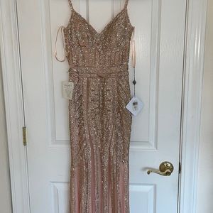 NWT Blush Rose Gold Gown